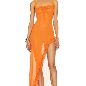 Irregular slit dress French dress banquet dress for women