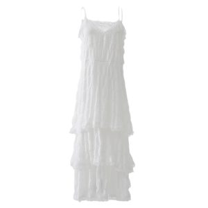 Women's Dress Pure and Casual Dress White A-Line Versatile Long Dress